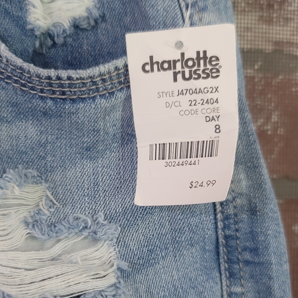 High Rise Jean Shorts Denim Cutoff Five button Refuge Charlotte Russe - Picture 5 of 9